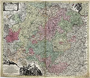 Kst.- Karte, b. M. Seutter, "Circulus Franconicus in quo continentur Episcopat. Würtzburgens. Bam...