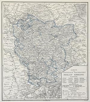 Litho.- Karte, v. Glaser n. Witzleben b. Müller, "Karte vom Königlich Bayrischen Rezat Kreise".