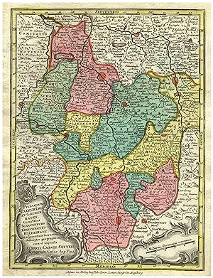 Kupferstich- Karte, v. A. C. Seutter b. T.C. Lotter, "Principatus Calenberg et Grubenhagen, Comit...