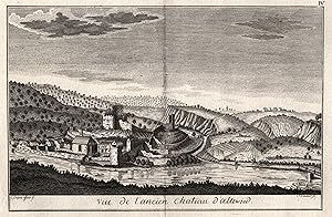 Gesamtansicht, über den Wiedfluß m. d. Ruine, "Vue de l'ancien chateau d' altewied".