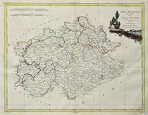 Kupferstich- Karte, v. Pitteri b. Zatta, "Parte Meridionale del Circolo dell' Alta Sassonia".