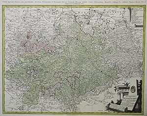Kupferstich- Karte, n. Güssefeld b. J. B. Homann Erben, "Der südliche Theil des Ober-Saechsischen...