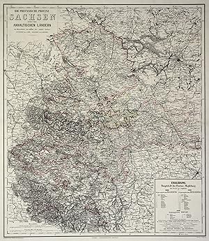 Stst.- Karte, v. A. Müller n. A. Gräf b. Geo. Inst. Weimar, "Die preussische Provinz Sachsen nebs...