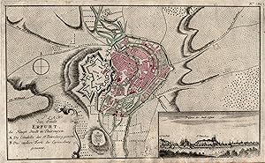 Befestigungsgrundriß, "Plan der Stadt Erfurt, die Haupt Stadt in Thüringen".