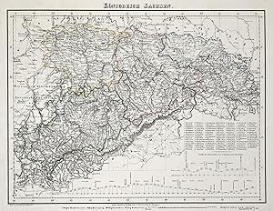 Litho.- Karte, v. A. Theinert b. C. Flemming in Glogau, "Königreich Sachsen".