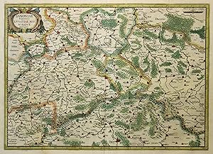 Kupferstich- Karte, b. J. Janssonius, "Saxoniae Superioris Lvsatiae Misniaeque Descriptio".
