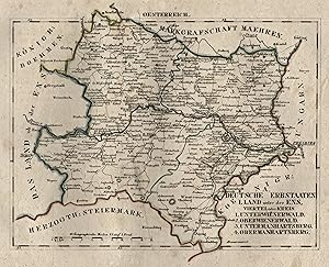 Litho.- Karte, aus Schliebens Atlas von Europa, "A. Deutsche Erbstaaten. I) Land unter der Ens, V...