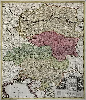 Kupferstich- Karte, b. Gerh. Valk, "Circuli Austriaci Orientalor Pars; in qua Austria Propria et ...