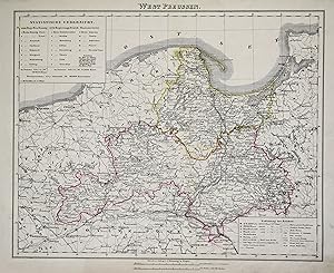 Litho.- Karte, v. C. Flemming in Glogau, "West Preussen".