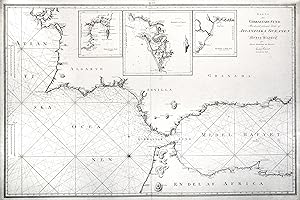 Kupferstich- Karte, v. Fr. Akrel n. Gustav Klint, "Karta öfver Gibraltars Sund . 1802".