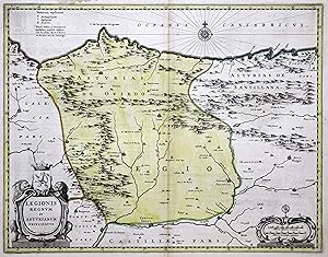 Kupferstich- Karte, b. Blaeu, "Legionis Regnvm et Astvriarvm Principatvs".