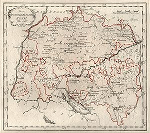 Kupferstich- Karte, b. Reilly, "Der Schwaebische Kreis".