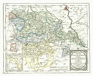 Kupferstich- Karte, v. Reilly, "Des Herzogthums Iülich südliche Aemter mit den Grafschaften Schle...