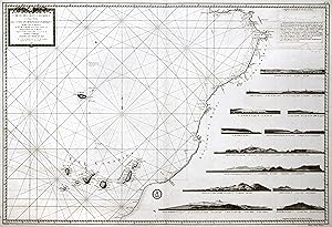 Kupferstich- Karte, v. Petit n. (J) Charles de Borda, "Carte des Isles Canaries et d'une Partie d...