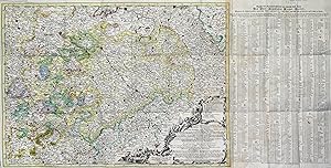 Kupferstich- Karte, b. J.J. Lidl, "Neue und accurate Landkarte des Mittägig - Ober- Sächsischen R...