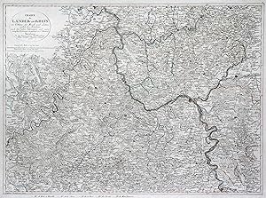 Kupferstich- Karte, n. C. Mannert b. Schneider und Weigel. "Charte der Laender am Rhein von Coble...