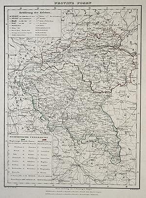 Litho.- Karte, v. H. Kunsch n. F. Handtke b. Flemming, "Provinz Posen".