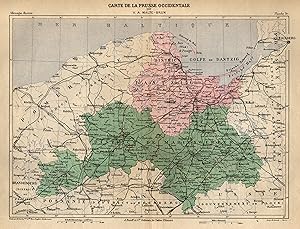 Litho.- Karte, ( in Farblitho. ), b. Malte-Brun, "Carte De La Prusse Occidentale".