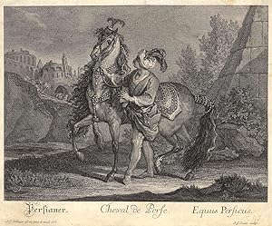 Abbildungen von Pferden. "Persianer. Cheval de Perse. Equus Persicus".