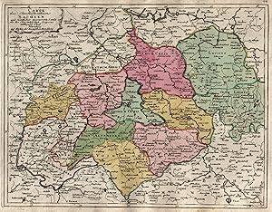 Kupferstich- Karte, v. I. M. Dorn b. Raspe, "Carte des Churfürstenthums Sachsen und saemtlicher i...