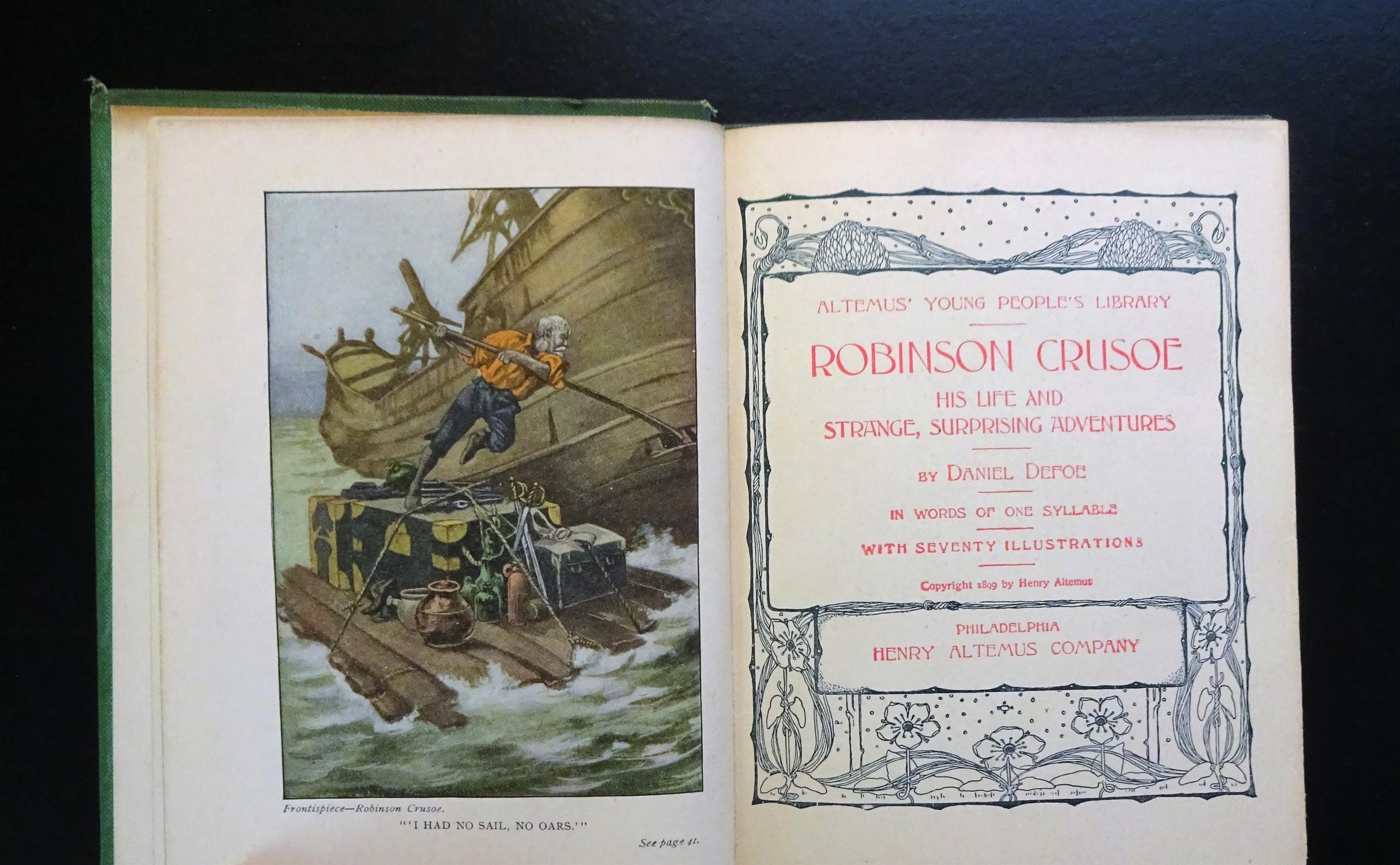 Robinson Crusoe By Daniel Defoe Henry Altemus Company