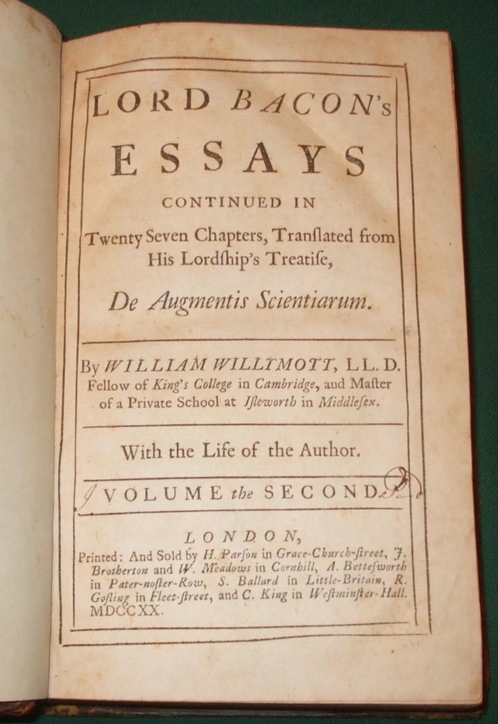 Bacon as an essayist