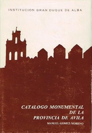 Catálogo monumental de la provincia de Ávila. Láminas I