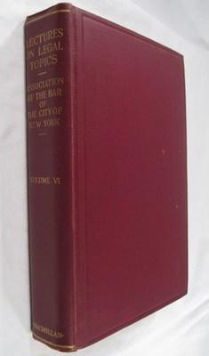 Lectures on Legal Topics, Vol. VI, 1924-1925