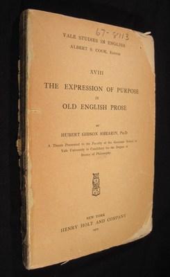 The Expression of Purpose in Old English Prose