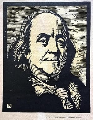 Untitled Portrait (Benjamin Franklin) Original Print by Herschel C Logan