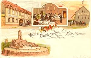 Hotel "Goldene Sonne" Inhaber: Bruno Möhlau. Postkarte.