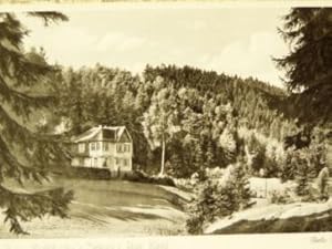 Haus "Waldfrieden" bei Schmalkalden. Postkarte.