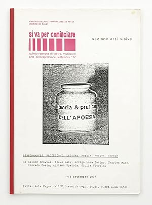 Si va per cominciare: Teoria e pratica dell'apoesia