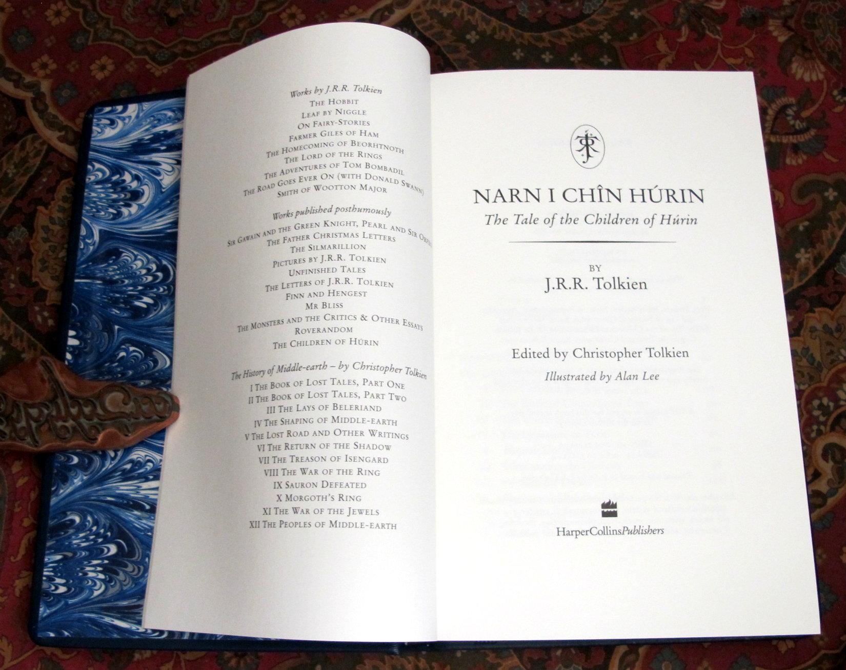 The Children Of Hurin Uk Super Deluxe Edition Signed By The Children Of Hurin Uk Super Deluxe Edition Signed By Christopher Tolkien Alan Lee On Limitation Page De Tolkien Jrr Harper Collins