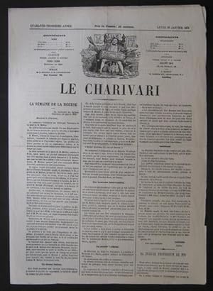 Journal LE CHARIVARI dessin de Cham 26 janvier 1874