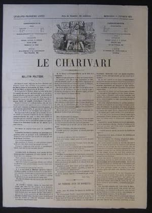 Journal LE CHARIVARI dessin de Cham 11 février 1874