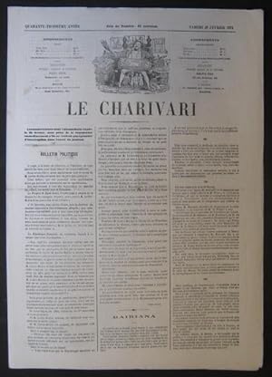 Journal LE CHARIVARI dessin Alfred Grévin 28 février 1874