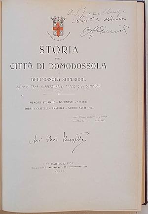 Storia della Città di Domodossola e dell'Ossola Superiore dai primi tempi all'apertura del Trafor...