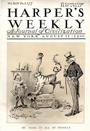 WILLIAM JENNINGS BRYAN DEMOCRATIC NOMINEE WILLIE IN WONDERLAND WHEAT AND SILVER