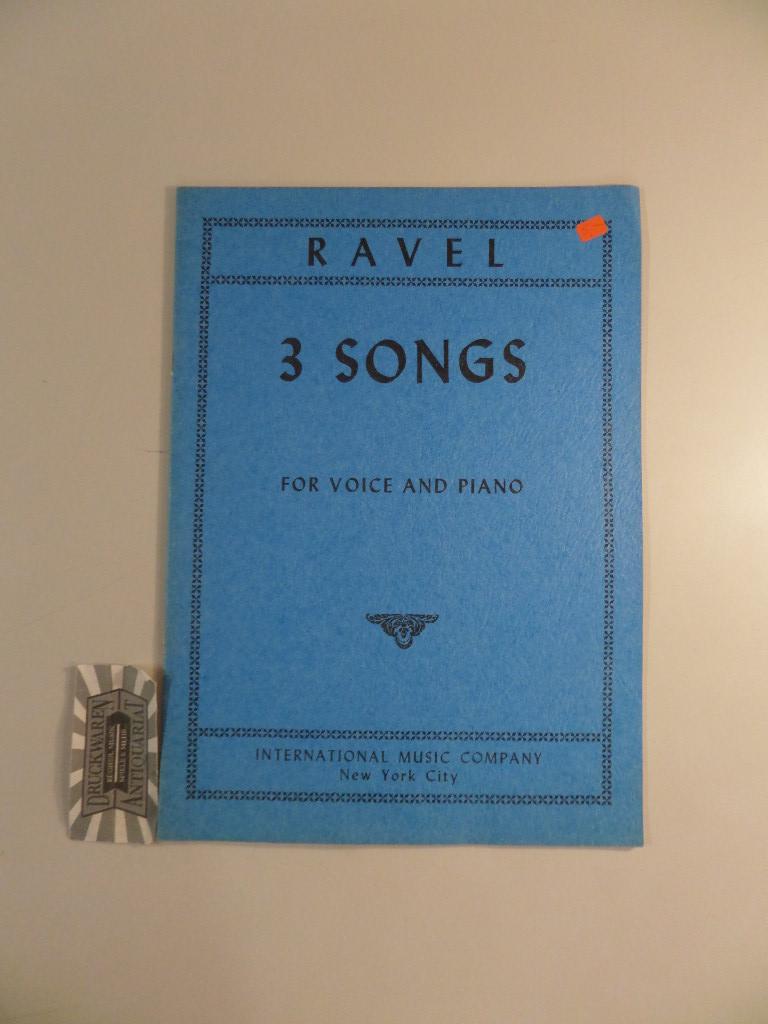 3 Songs for Voice and Piano.
