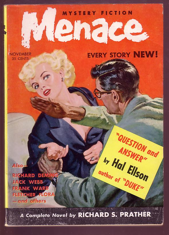 menace 1954 nov  1-jack webb-hal ellson-naked blonde cv vf  nm  st  john