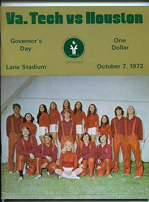 VIRGINIA TECH VS HOUSTON NCAA FOOTBALL PROGRAM 10/7/1972-vf