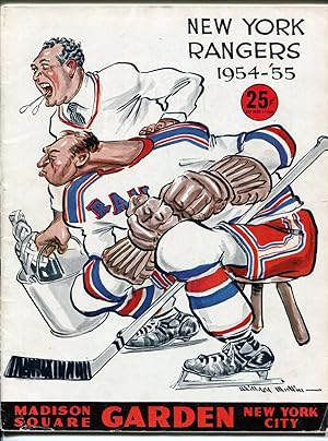 New York Rangers vs. Toronto Maple Leafs Program 3/20/1955 -Stats & info-VG