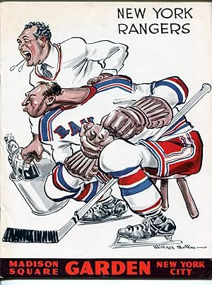 New York Rangers v Boston Bruins NHL Program 2/21/1960