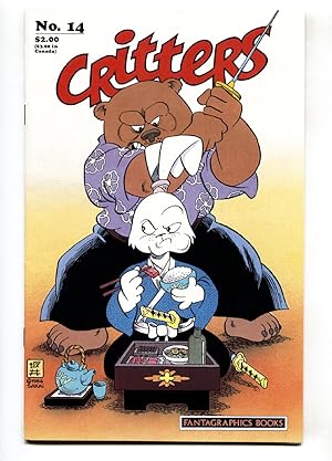 Critters #14 Usagi Yojimbo-Signed/sketch by STAN SAKAI-comic