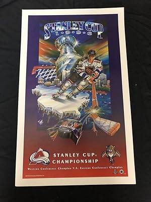 1996 Stanley Cup Championship Poster Avalanche Panthers NHL