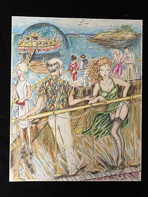 Senorita Rio Pin Up by Paula Wolak 1980- original art