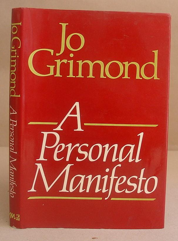 A Personal Manifesto - Grimond, Jo