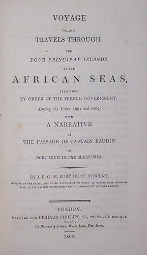 Voyage to, and Travels through the four principal Islands of the African Seas, Performed by Order...