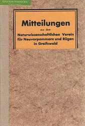 Mitteilungen aus dem Naturwissenschaftlichen Verein für Neu-Vorpommern und Rügen in Greifswald. 6...